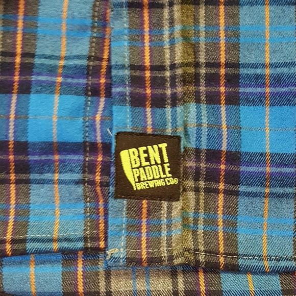 Bent Paddle Brewing CO Blue Flannel Size XL - Picture 8 of 8